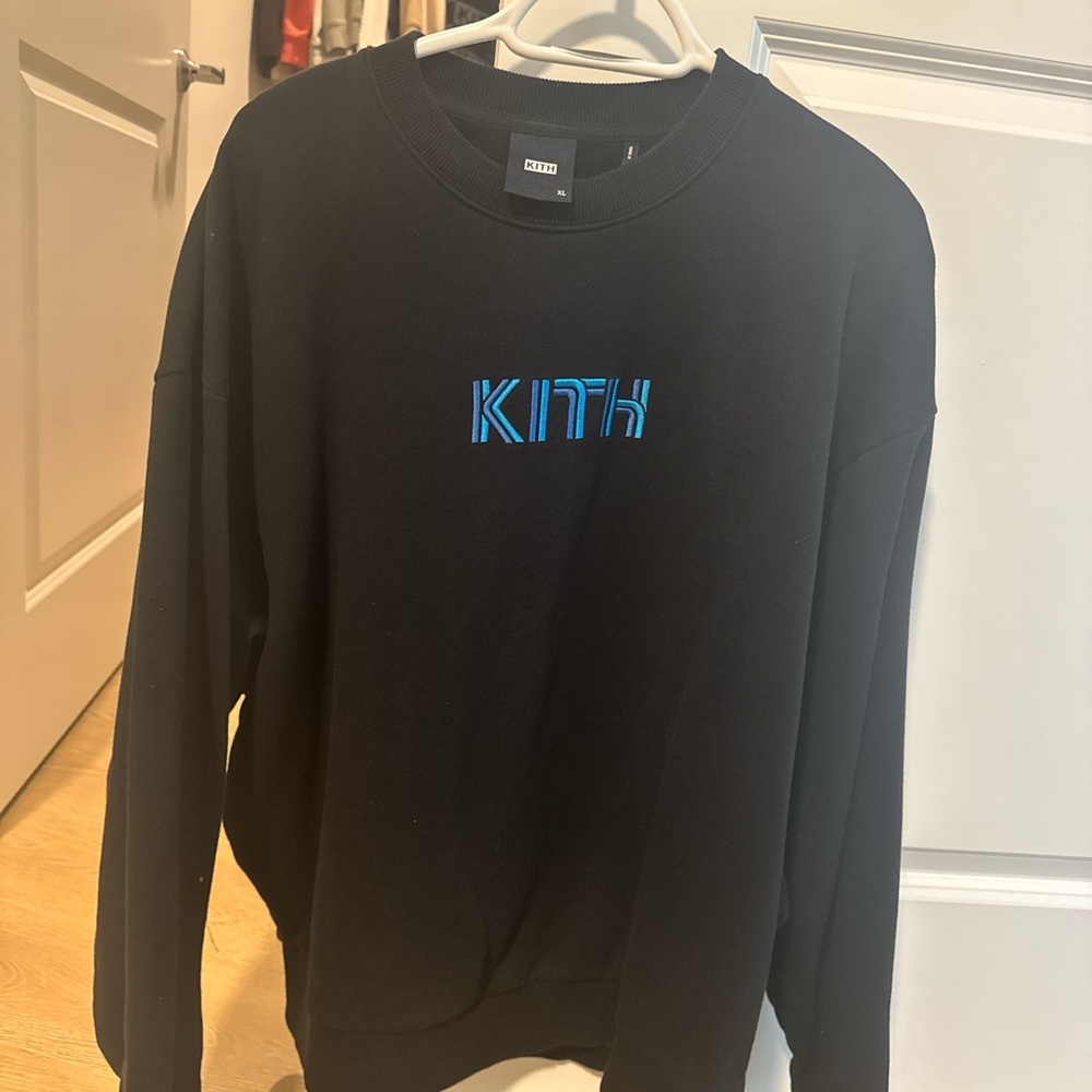 KITH Black & Blue Logo Crewneck Sweatshirt